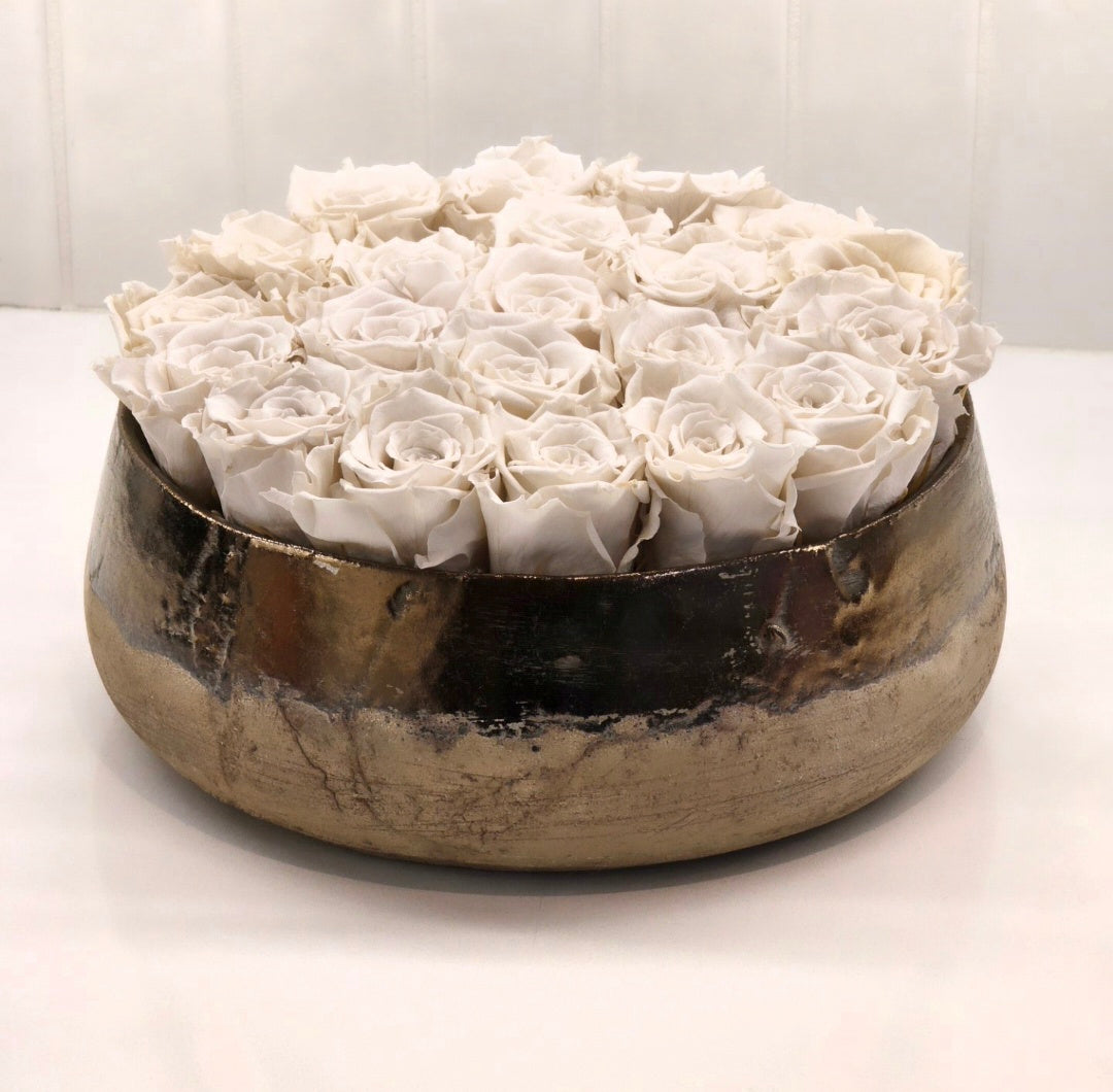 Ceramic Bowl with FOREVER Roses – L A Z Z I A