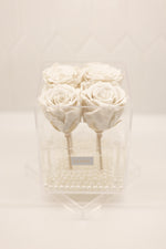 PEARL Collection - 4 Roses in a Square Box
