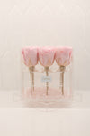 Soft Pink Stone Collection - 9 Roses in a Square Box